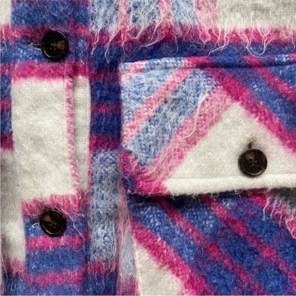 ☔️EUC☔️ Blank NYC Cropped Plaid Shacket, Size Small Cabincore Vibes - Picture 3 of 8